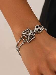 Dark Gothic Style Exaggerated Skull Bracelets - Creative And Quirky Skeleton Bracelets - Bracelet - View 3