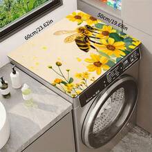 1pc Bee And Floral Pattern Kitchen Absorbent Drying Mat, Fresh Pastoral Style, Suitable For Kitchen Countertop, Coffee Machine, Dining Table And Spring/Summer Home Decor - Multicolor - View 9