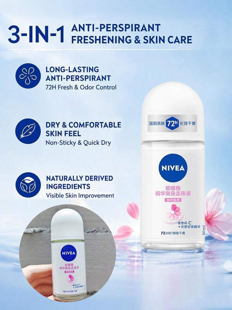 Deodoran Roll-On Nivea 50ml - 50 ml air - View 1