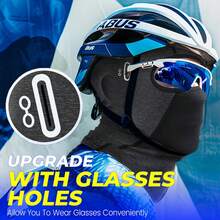Eyeglass-Hole Mask, Unisex For Men And Women, Cool And Breathable For Both Summer And Winter, Sun And UV Protection, Suitable For Motorcycle Riding, Work, And Skiing - Multicolor - View 6