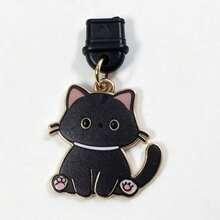 Cute Cartoon Cat Phone Dust Plug Pendant, Universal Charging Port Dust Plug, Cute Enamel Pendant Decoration, Suitable For Smartphones - Multicolor - View 4