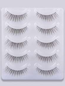 Fairy Lashes Soft Ultra-Fine Transparent Stem Airy A-Shaped Lashes Mid-Length Natural Thick One-Piece False Eyelashes - White - View 7