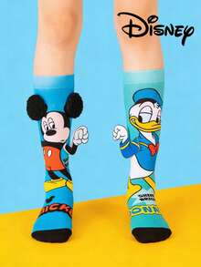 1 Pair Disney Kids Mid-Calf Socks 3D Cute Donald Duck Mickey Mouse Socks, Fun Christmas Gift For Autumn/Winter - Multicolor - View 6