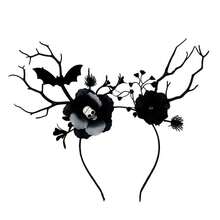 1pc/Set - Halloween Headband Costume Party Dark Style Exaggerated Hair Accessory Realistic Tree Branch Butterfly Headband Headpiece - Multicolor - View 11