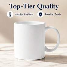 Novelty Tired Chicken Mug Ceramic Animal Print, "Caffeinate" Quote, 11oz(360ml), Hand Wash - White - View 2