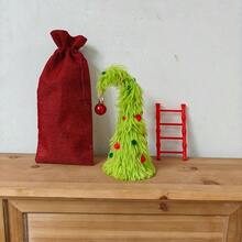 Christmas Desktop Bendable Christmas Tree, Green Plush Christmas Tree, Christmas Tree Desktop Decoration, Party Table Centerpiece (No Light Strip, No Glow, No Ladder) - Multicolor - View 7