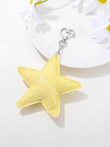 1pc/4pcs Minimalist Exaggerated PU Faux Leather 3D Star Heart Shell Keychain Bag Earphone Case Phone Shell Car Key Pendant Gift For Friends Daily Accessory - Multicolor - View 15