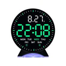 NieNie Digital Alarm Clock Week Date Second Hand Display With Mood Light Dual Alarm Snooze Table Clock 12/24H Auto Dimmable DST LED Clock(Battery Not Included) - one-size - View 18