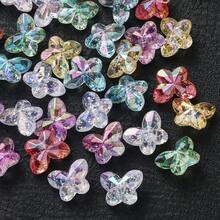30pcs AB Color Acrylic Butterfly Beads With Glitter Transparent Faceted Butterfly Loose Spacer Beads For Jewelry Making DIY Bracelet Necklace Earring - Butterfly - View 7