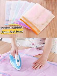 1 Ironing Protective Cover, Garment Ironing Protection Pad, Suitable For Delicate Clothing, Non-Stick Surface, Household Steam Iron Accessory Set - White - View 5