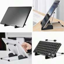 [Fashion]Tablet Stand, Suitable For Desktop | Multi-Angle Support For Laptop And Tablet, Aluminum Alloy Material, Lightweight And Durable, Easy To Carry Design, Ultra-Portable, Foldable And Adjustable | Adhesive Pad Fixation, Strong Versatility - Multi-color - View 1