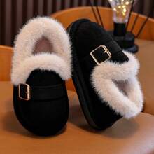 Children's Home Slippers Winter New Style Boys & Girls Student Slippers Daily Comfortable Fashion House Shoes - Black - View 5