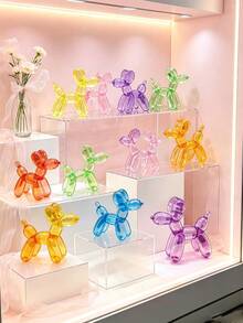 20/10pcs Colorful Balloon Dog Figurines, Desktop Decor, Mini Crystal Texture, Suitable For Living Room, Entryway, Coffee Shop, Halloween Tabletop, Holiday, Micro Landscape Decoration, Birthday Gift Bags, Party Fillers And Various DIY Craft Accessories - Multicolor - View 6
