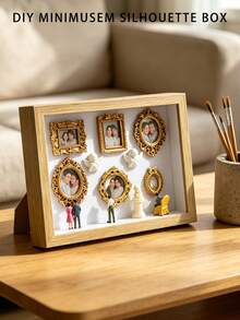 1 Set DIY Mini Museum Shadow Box Frame Kit With Customizable Photo Display And Miniature Figurine, Unique Personalized Keepsake Or Decor For Halloween/Christmas Gift Or Home Decoration - 8-inch Square - View 7