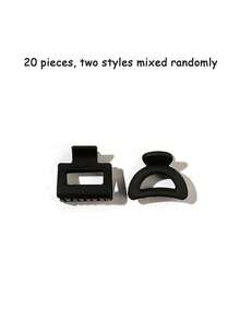 1/10/20pcs Matte Black Mini Hair Clips, Curved & Square Dual Shape Design, Strong Non-Slip Grip, Suitable For Bangs And Loose Hair, Daily Commute, Office Work And Sports Hairstyle Decoration - A - View 12