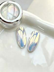 Holographic Nail Powder, Ultra-Fine Mirror Effect Aurora Pigment, Color-Changing Nail Art Powder Sunset Aurora - Multicolor - View 5