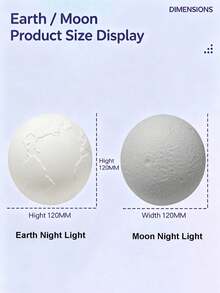1pc Creative Earth-Shaped Silicone Night Light, Tap-Activated LED Bedside Atmosphere Lamp, Eye-Protection Light, Exquisite Decorative Gift, Suitable For Bedroom, Dorm, Home Indoor Scenes - Multicolor - View 10