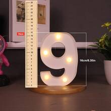1/3/4/5pcs LED Numeric Lights (6.3"/8.27") - Romantic Warm White, Birthday, Wedding, Anniversary, Party Decor | Proposal Decoration, Personalized Gift - White - View 19