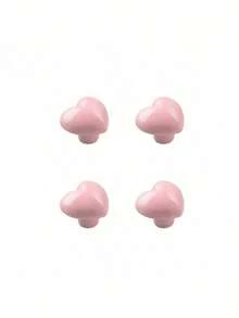 8/6/4/1pc Pink Ceramic Heart-Shaped Drawer Handle With Screws, Decorative Handle For Baby Girl's Room, Suitable For Drawer And Wardrobe Handles - Multicolor - View 11