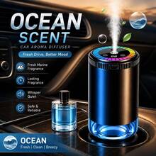 Smart Car Fragrance Diffuser With 5-Level Timer And Automatic Fragrance Spray. Includes The Device In The Aromatherapy Set. USB Rechargeable. Refills Essential Oils. A Must-Have For Deodorizing Cars And Homes. A Great Companion Item. - 1pc Ocean Essential Oil + Car Fragrance Diffuser - View 13