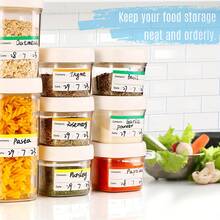 200PCS Colorful Removable Freezer & Food Storage Labels - Waterproof Food Storage Stickers, Kitchen Organization, Date & Content, English, No Residue Paper Labels, Perfect For Meal Prep, Containers & Kitchen Essentials, Holiday Must-Have - Multicolor - View 3