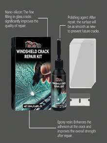 Car Glass Care Kit, Windshield Crack & Scratch Repair Adhesive, Pitting Restoration Glue, Mirror Seamless Bonding Agent, Scratch Repair, Enhanced Glass Strength, Designed For Glass Repair - Kit - View 9