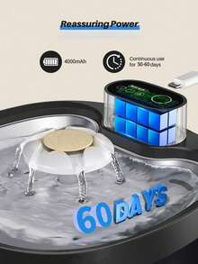 無線自動貓咪飲水機 88 Oz/2.6L/0.69 Gal，附感應式自動出水功能，超靜音，充電電池供電寵物飲水機，替換濾芯另購 - 多色 - 查看 11