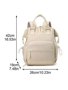 1pc Multifunctional Mommy Bag, Large Capacity Maternity Diaper Bag, Travel Tote Bag With Bottle Holder - Multicolor - View 11
