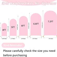 4ft/5ft/6ft/6.6ft/7.2ft Wedding Arch Decor Backdrop, Wedding & Party Arch Background, Pink Arch Cover, Double-Sided Elastic Fabric Arch Backdrop (Arch Frame Not Included), Elegant - View 5