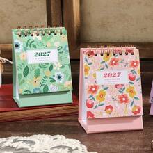 1 Buah Kalender Meja Mini 2027 - Kalender Meja Bunga 18 Bulan dengan Catatan Memo, Dudukan Kalender Kecil untuk Rumah & Kantor, Sempurna untuk Perencanaan Harian & Hadiah Liburan - kalender - View 6
