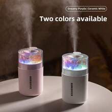 SOKANY Eternal Flower USB香氛加濕器，雙速出霧模式，多色氛圍燈，180ml水箱，靜音補水，奈米細霧，適用於居家/臥室/車內等場景 - Mist - 查看 4