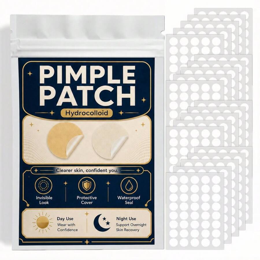 200/400Pcs Invisible Hydrocolloid Face Patches, Clear Mini Dot Blemish Cover Stickers, Waterproof, Daily Use - Round - View 1