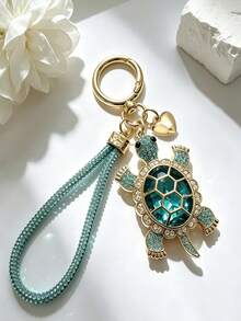 Turtle Keychain, Heart Combination Charm Keychain,Imitation Crystal Sea Turtle Key Ring, Perfect Gift For Women, Teacher'S Day /Thanksgiving Gifts - Multicolor - View 7