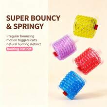 1/5 Colorful Spring Cat Toy, Durable Interactive Cat Spring Toy, Indoor Boredom Relief Kitten Toy, Pet Supplies, Suitable For Adult Cats And Kittens. - Multicolor - View 8