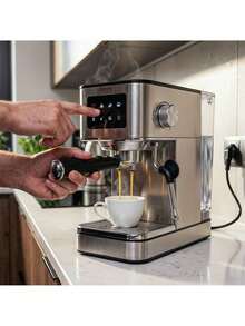CAMRY Espresso Machine, Automatic Coffee Maker, Cappuccino Machine - 20 Bar, PID Control, Milk Frother, 7 Functions, Touch LCD Display - EU E Type Plug(220-240V) - View 1