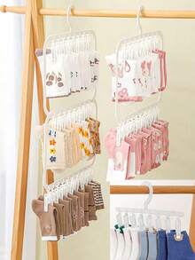 1pc Space-Saving Multi-Function Clip Drying Rack, Suitable For Socks And Underwear, Efficient Clothes Drying Rack, Suitable For Bedroom, Bathroom And Dorm Decor, Holiday Room Home Bed Decor, Can Hang Dresses, Long Pants, Shoes, Jeans, Boots, Skirts, Spring Minimalist Summer Tops - Multicolor - View 11