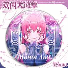 2026 1pc 2D Anime Music Character 75mm Holographic Button Badge, Collectible Pin For Backpack Bag Decor, Back-To-School Gift, Birthday Gift For Anime Fans - Multicolor - View 12