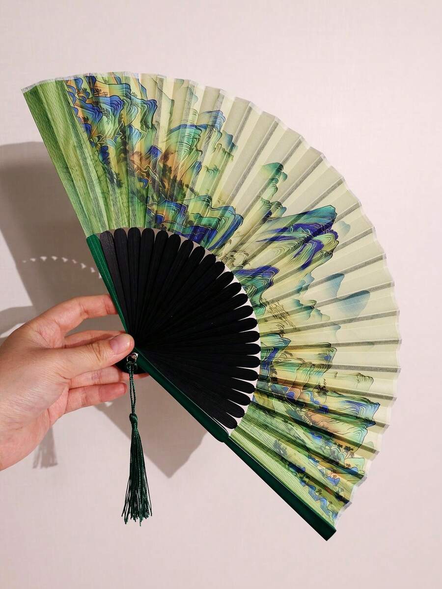 1pc Fairy Realistic Feather Fan, Suitable For Ball, Stage And Performance - Multicolor - View 1