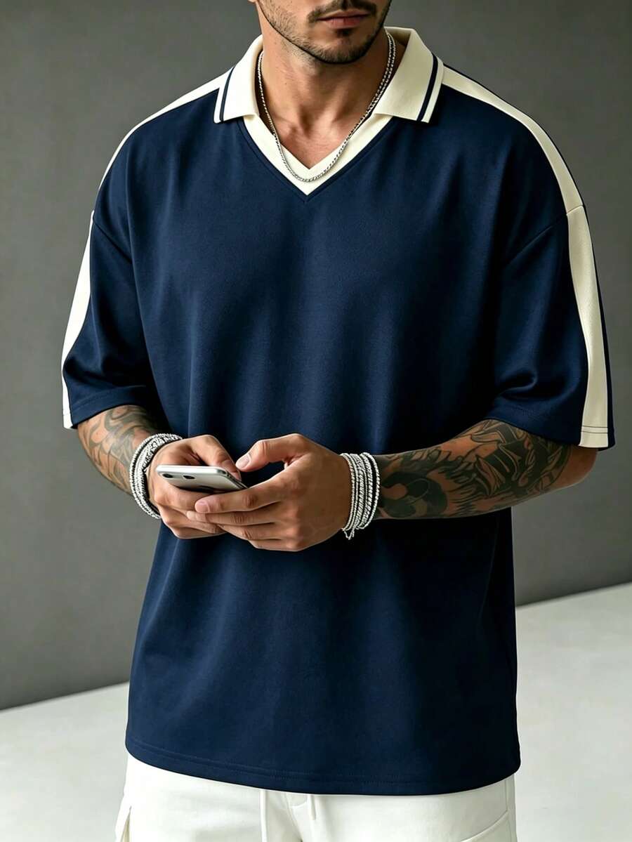 Men's Summer Casual Short Sleeve T-Shirt, Fashionable Minimalist Solid Color Short Sleeve Suitable For Running And Daily Wear