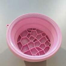 Large Capacity Foldable Multi-Function Ice Bowl/Cold Compress Beauty Device ( Silicone Material): Combines Ice Making And Cold Compress Container In One, Minimalist Solid Color Design (Black, Blue, Pink Three Colors Available). Features Round Basin With Honeycomb Ice Tray And Hanging Hole For Easy Storage - Multicolor - View 15