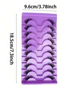 10Pairs Natural Looking False Eyelashes, Lengthening, Fluffy, Soft, Delicate, Lively, Cute, Transparent Stem, Very Realistic, Suitable For Daily Use, Light Makeup, Dates, Sweet, Makeup Eyelashes - View 6
