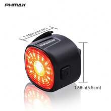 1pc/2PCS Bicycle Rear Light Set, 6 Lighting Modes, USB-C Rechargeable Bicycle Tail Light, IP66 Waterproof, Suitable For Mountain Bike, Bicycle, Skateboard, Etc. - Multicolor - View 9