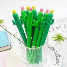 Cactus Shaped Gel Ink Pen 0.5mm Black Ink Fun Pen Bulk Office Supplies Student Neutral Pen - Multicolor - View 1