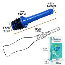 2 buah Pencuci Genggam Portabel dengan Kotak, Cocok untuk Berbagai Botol, Kepala Pembilas Mini Unisex, Nosel Semprot Pembersih Kebersihan Pribadi, Alat Pembersih Perjalanan, Kepala Semprot Pengganti Pencuci Air Portabel Luar Ruangan, Nosel Aliran Air Lembut Multi-Sudut, Desain Anti-Selip Bertekstur Anti Bocor, Ringan dan Nyaman untuk Berkemah, Perjalanan Bisnis, dan Wisata - Paket berisi dua buah warna Biru & Hijau - View 3