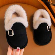 Children's Home Slippers Winter New Style Boys & Girls Student Slippers Daily Comfortable Fashion House Shoes - Black - View 3