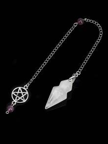 1pc Spiritual Cone Crystal Pendulos For Dowsing Divination Witchcraft Natural Stone Amethysts Rose Quartz Black Obsidian Pendant Pendulos H496 - Pendulum - View 11