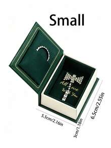 1pc Creative Book-Shaped Jewelry Box, Luxury Magnetic Flip Cover Mini Ring Box, Cute Compact Jewelry Gift Box, Portable Vintage Book Jewelry Storage Box, Suitable For Valentine's Day, Wedding Anniversary, Engagement, Vanity Decor - Multicolor - View 10