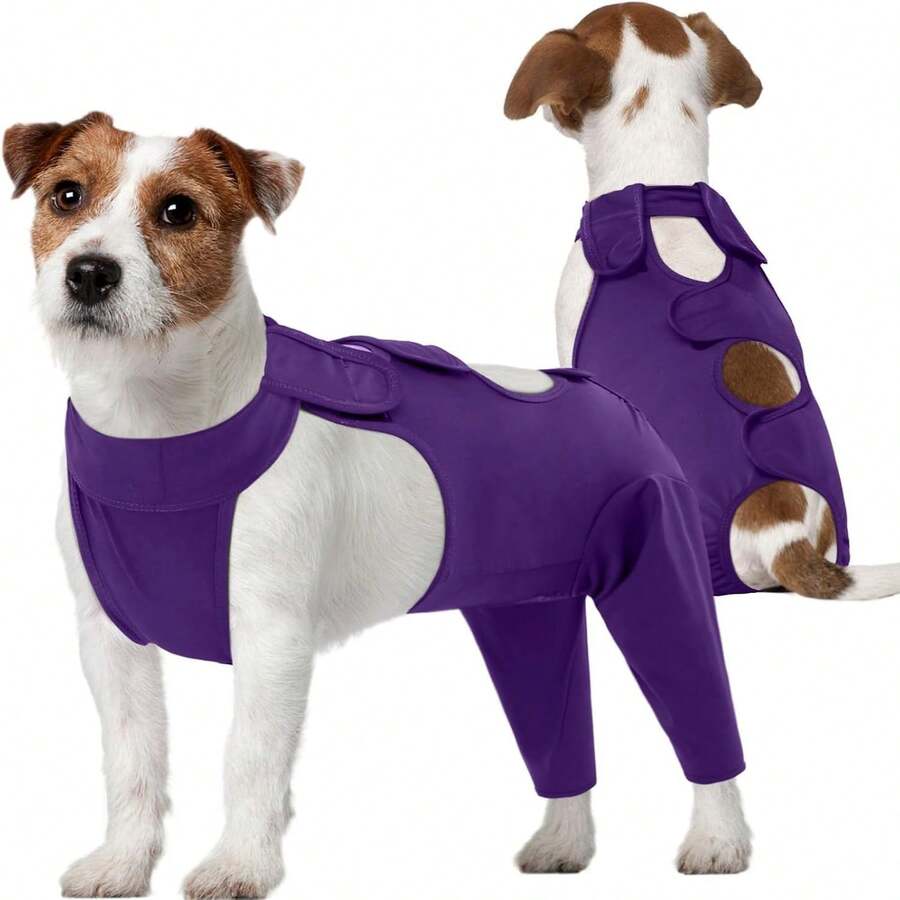 Dog Leg Recovery Suit, Thigh Wound Protection Sleeve, Suitable For Male And Female Dogs Recovery Sleeve, Post-Neuter/Spay Surgery Pet Recovery Bodysuit