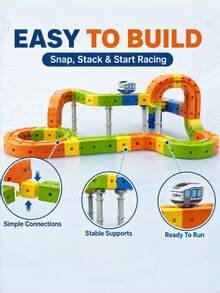 Electric Train Set For Kids,Boys Toys,Montessori Toys,Kids Toys,Train Toys,Toys,Games,Train Track,Marble Run,Toys,Christmas,Car Track,Montessori Toys - Multicolor - View 6
