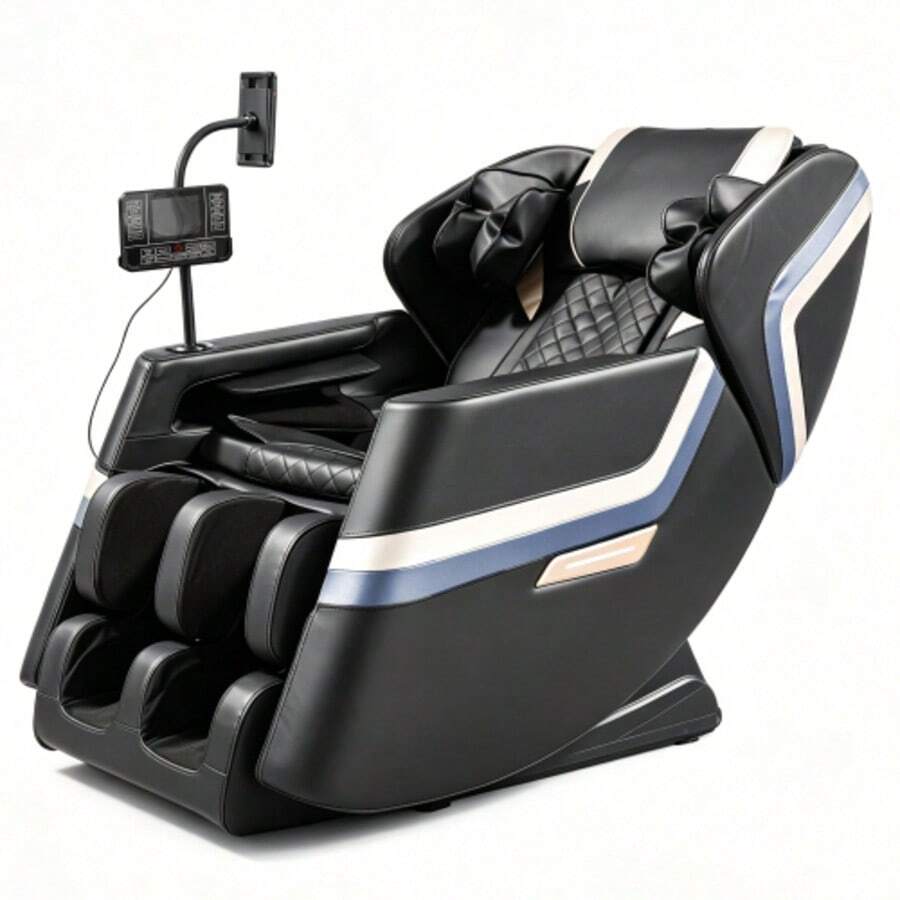 New 2026  Massage Chair,3D Recliner Chair For Adult ,Full‑Body Airbags, 5 Massage Modes, 8 Internal Massage Heads, And Leg Stretching Functionality--A Great Helper For Relieving Body Aches And Soreness. - Black - View 1